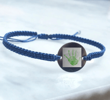 Pulsera Personalizada Tejida Azul - Atesorame