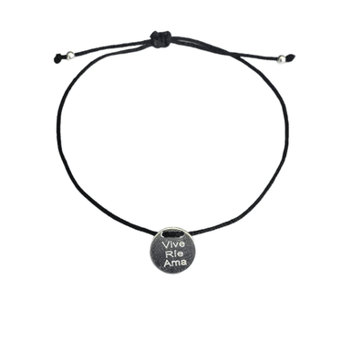 Pulsera Hilo Mini VIVE RÍE AMA - Atesorame