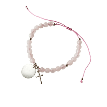 Personalized Pink Quartz Bracelet - Atesorame