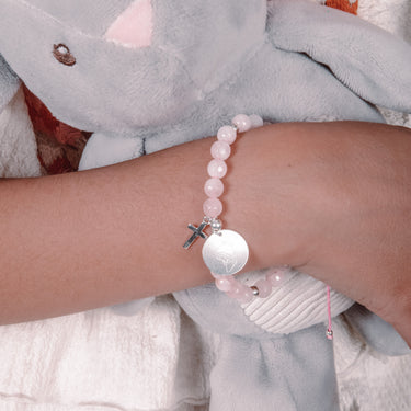Pulsera Personalizada Cuarzo Rosado - Atesorame