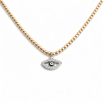 Collar ball Ojo Turco Oro 14k - Atesorame