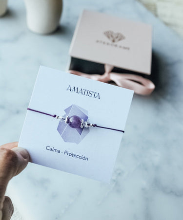 Pulsera Hilo Soul Stone Amatista - Atesorame