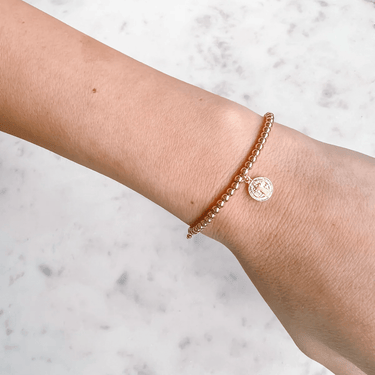 Pulsera Mostacilla Gold Ajustable San Benito - Atesorame