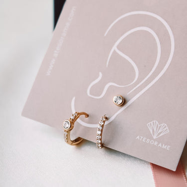 Set Aros Mia Gold - Atesorame