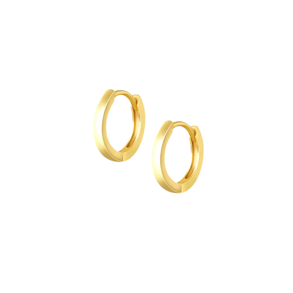 Argollas Lisas 10mm Gold Atesorame