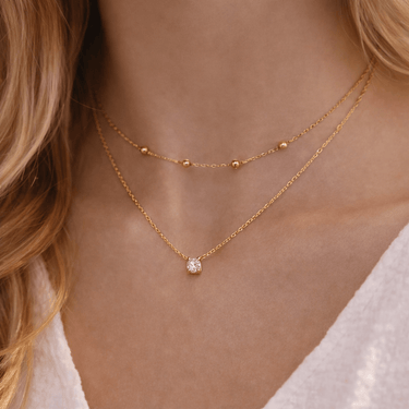Collar Doble Melissa Punto De luz - Atesorame
