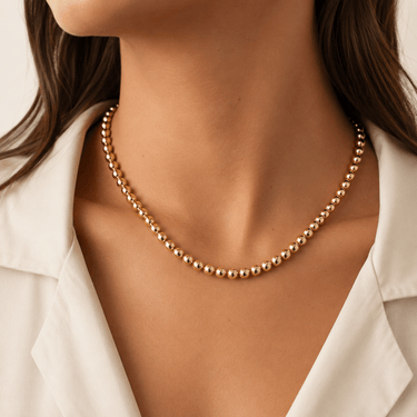 Collar Ball 4mm oro 14k - Atesorame
