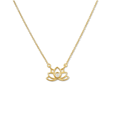 Collar Flor De Loto Gold - Atesorame