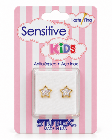 AROS SENSITIVE KIDS - ESTRELLA GLITTER BLANCA - Atesorame