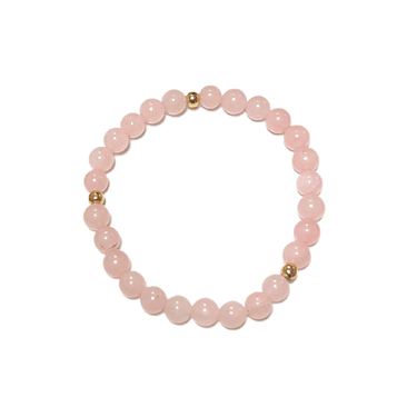 Pulsera Piedras Naturales Cuarzo Rosa - Atesorame