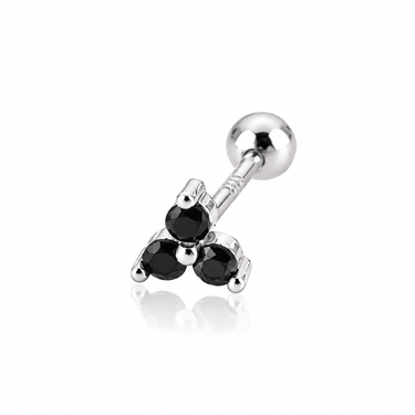 Piercing Chloe Black Silver - Atesorame