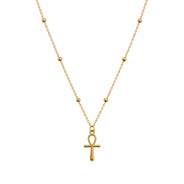 Collar Cruz Egipcia Gold - Atesorame