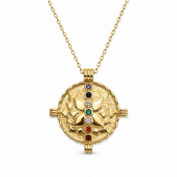 Collar Amuleto Chakras Gold - Atesorame
