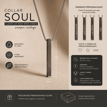 Collar Personalizado Soul Silver - Atesorame