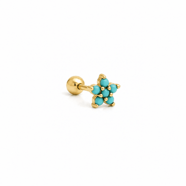 Piercing Mona Turqueza Gold - Atesorame