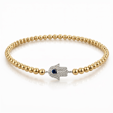 Pulsera Ball Hamsa Oro 14k - Atesorame