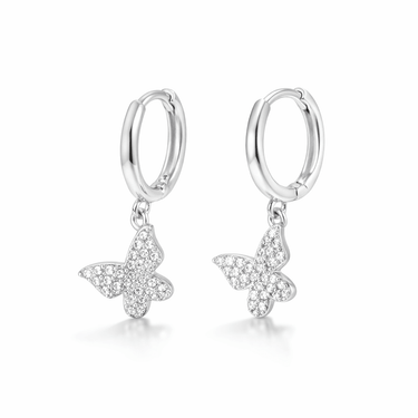 Argollas Mariposa Plata - Atesorame