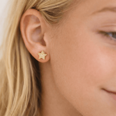 Aros Niña Star Gold - Atesorame