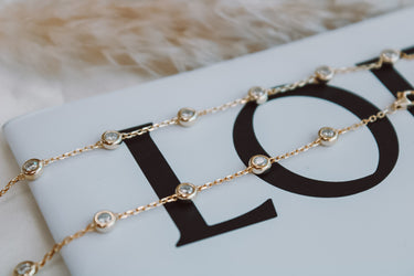 Collar Moissanita Elena Gold 20 - Atesorame