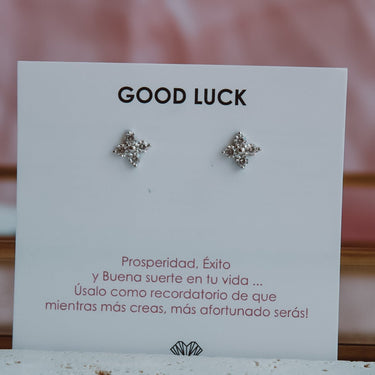 Aros Good Luck Plata - Atesorame