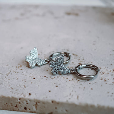 Argollas Mariposa Plata - Atesorame