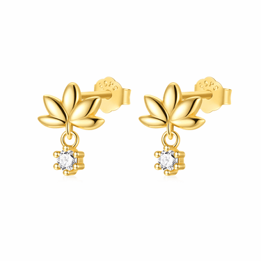 Aros Flor de Loto Circon - Atesorame