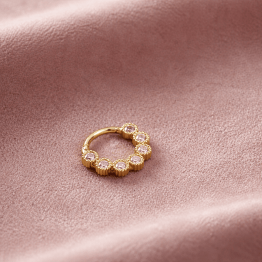 Argollas Daith Aristocrazy 12mm oro 14k Unidad - Atesorame