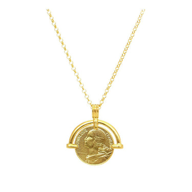 Collar French Coin Gold - Atesorame