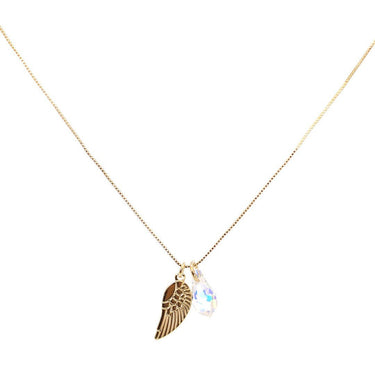 Collar Guardian Angel Cristal Gold - Atesorame