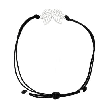 Pulsera Hilo Seda Twins Negra - Atesorame
