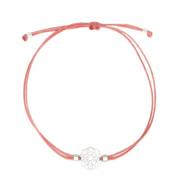 Pulsera Hilo Mandala Flor Salmon - Atesorame
