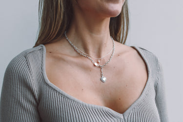 Collar Mini Pearl Silver - Atesorame