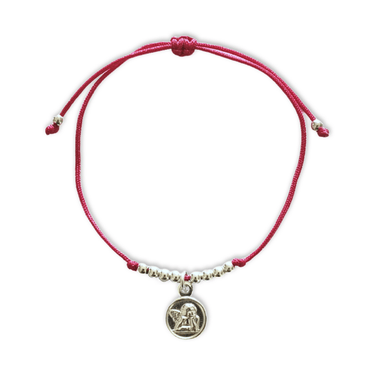 Pulsera Angel De La Guarda Hilo Fucsia Petite - Atesorame