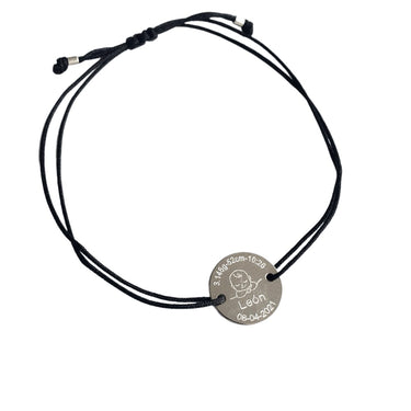 Pulsera Hilo Unisex Negra - Atesorame
