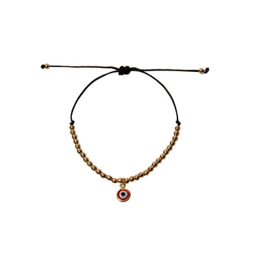 Pulsera mostacillas gold ojo turco - Atesorame