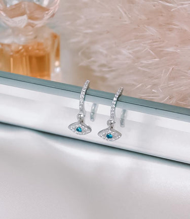 Argollas Evil Eye Silver - Atesorame