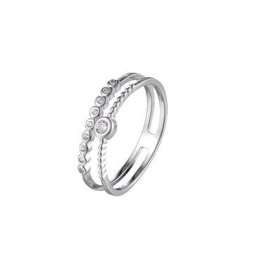Anillo Sofia Doble Silver - Atesorame