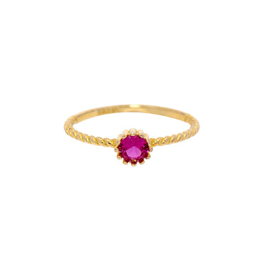 Anillo Mia Cristal Rubi Gold - Atesorame