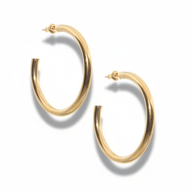 Argollas vintage gold 42 mm - Atesorame