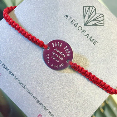 Pulsera Tejida Roja - Atesorame