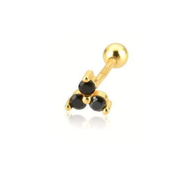 Piercing Chloe Black Gold - Atesorame