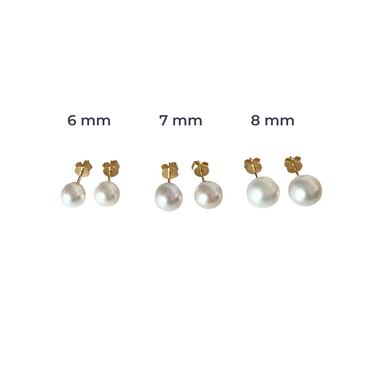 Aros Perlas Cultivadas Oro 18k 6mm