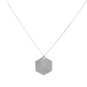 Collar Plata unisex Hexagonal - Atesorame