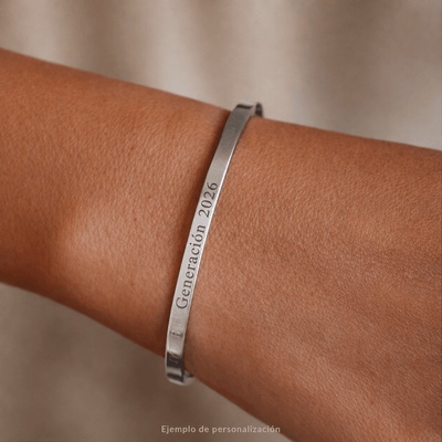 Esclava Personalizada Unisex 4mm Plata