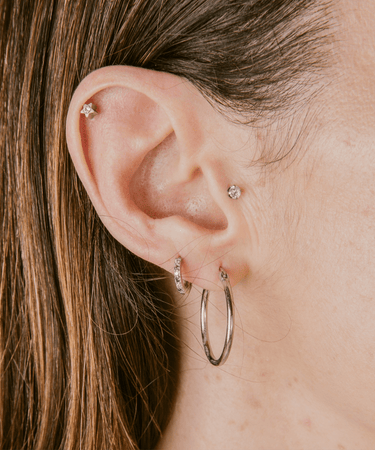 Argollas mini rainbow Plata - Atesorame