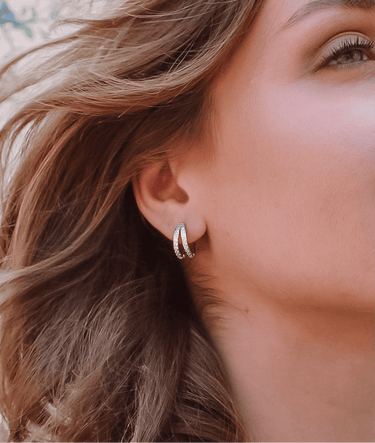 Argollas Megan Silver - Atesorame