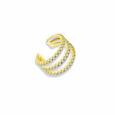 Earcuff Triple Shine Gold