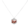 Collar Plata unisex Hexagonal - Atesorame