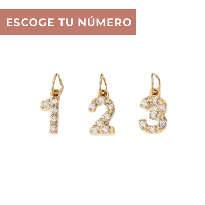 Charm Número Gold