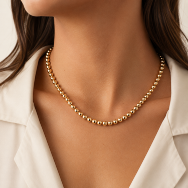 Collar Ball 4mm oro 14k